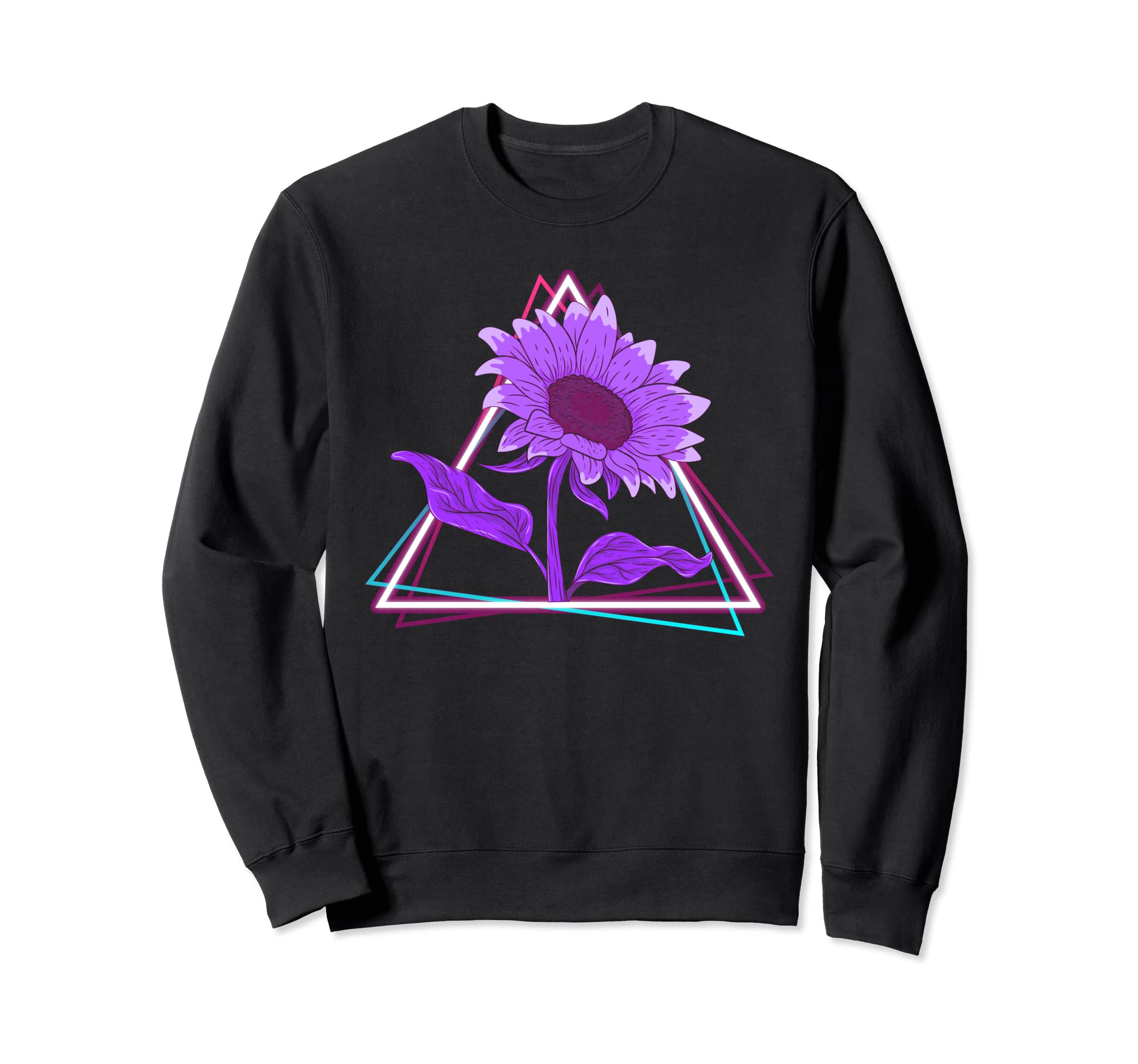 Flower Blossom Synthwave Aesthetics Sweatshirt - Streetwear Style Unisex - T-Shirt, Sweatshirt, Hoodie