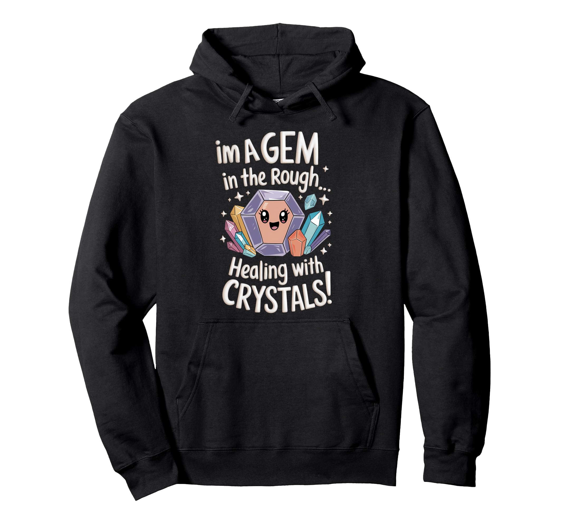 Healing Stone Crystals Energy Spiritual Hoodie - Graphic Print Unisex - T-Shirt, Sweatshirt, Hoodie