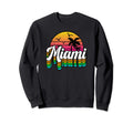 Miami Florida Sunset Sweatshirt - Fun Novelty Design Unisex - T-Shirt, Sweatshirt, Hoodie