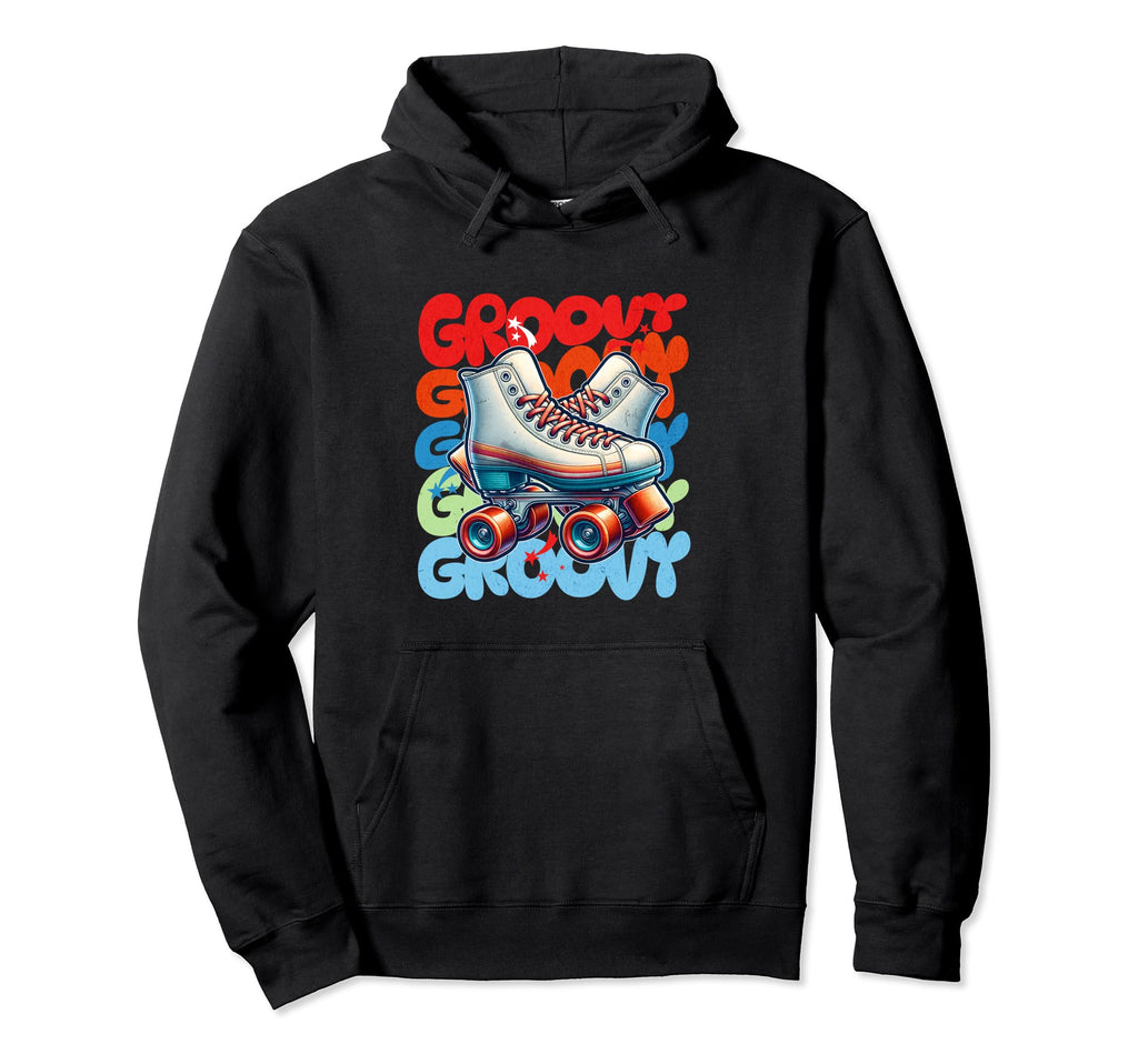 Groovy Roller Skating 70S Funky Hoodie - Fun Novelty Design Men Women - T-Shirt, Sweatshirt, Hoodie