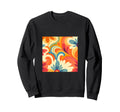 70S Wallpaper Flowers Floral Sweatshirt - Novelty Apparel for Adults - T-Shirt, Sweatshirt, Hoodie