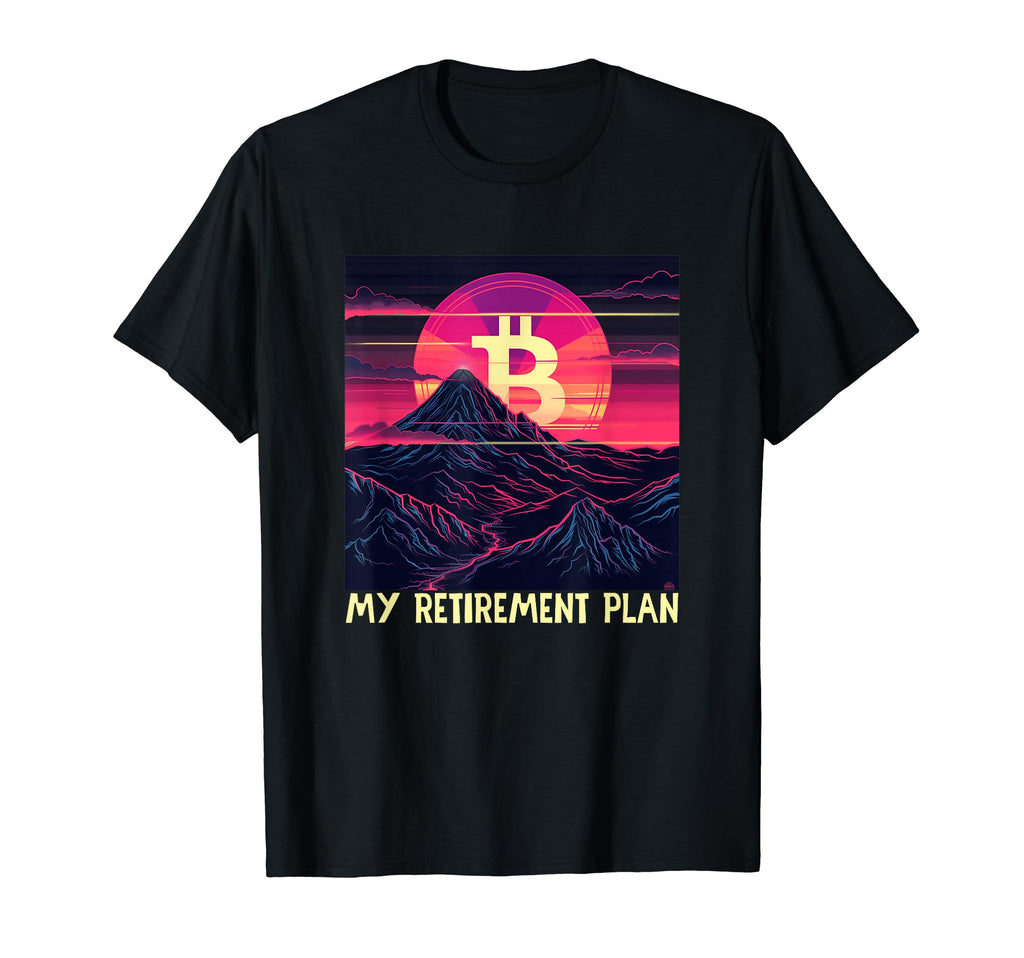 Bitcoin Vaporwave Btc My Retirement T-Shirt - Trendy Graphic for Adults - T-Shirt, Sweatshirt, Hoodie