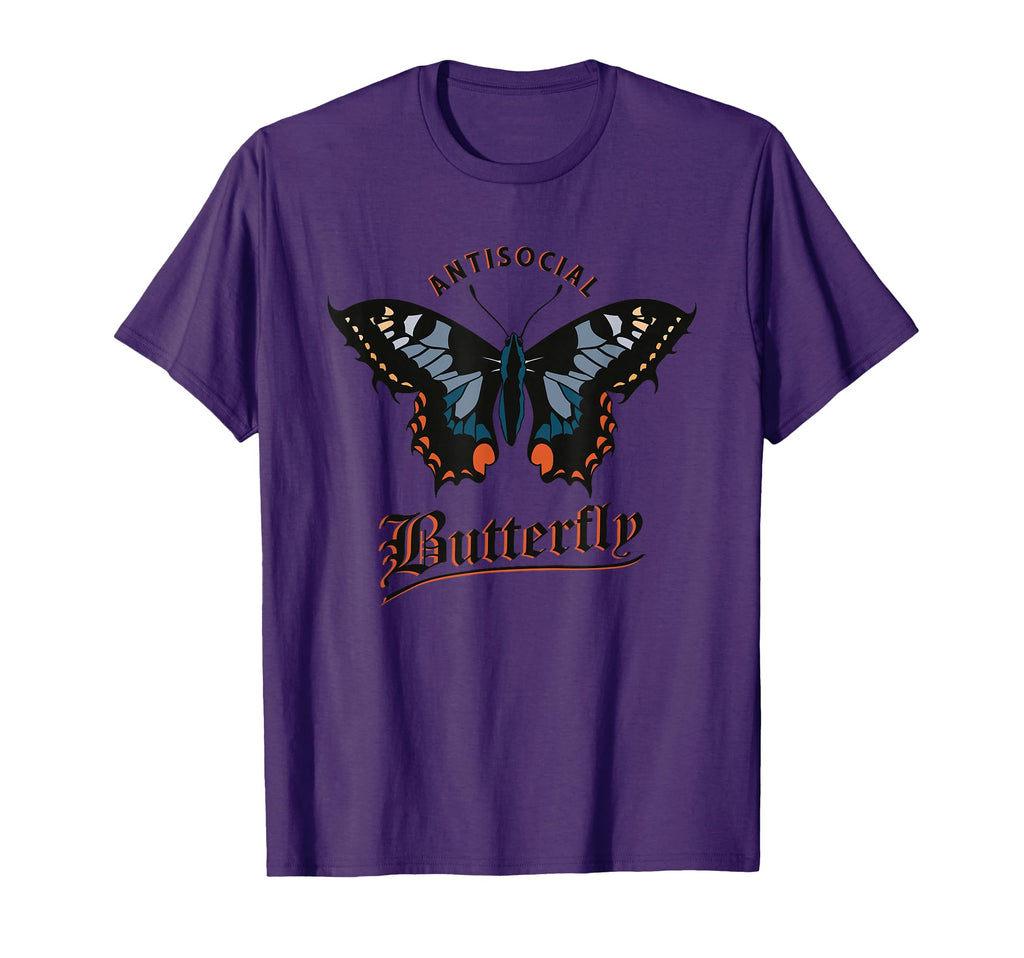 Antisocial Butterfly Sarcastic Funny T-Shirt - Custom Art Print Unisex - T-Shirt, Sweatshirt, Hoodie