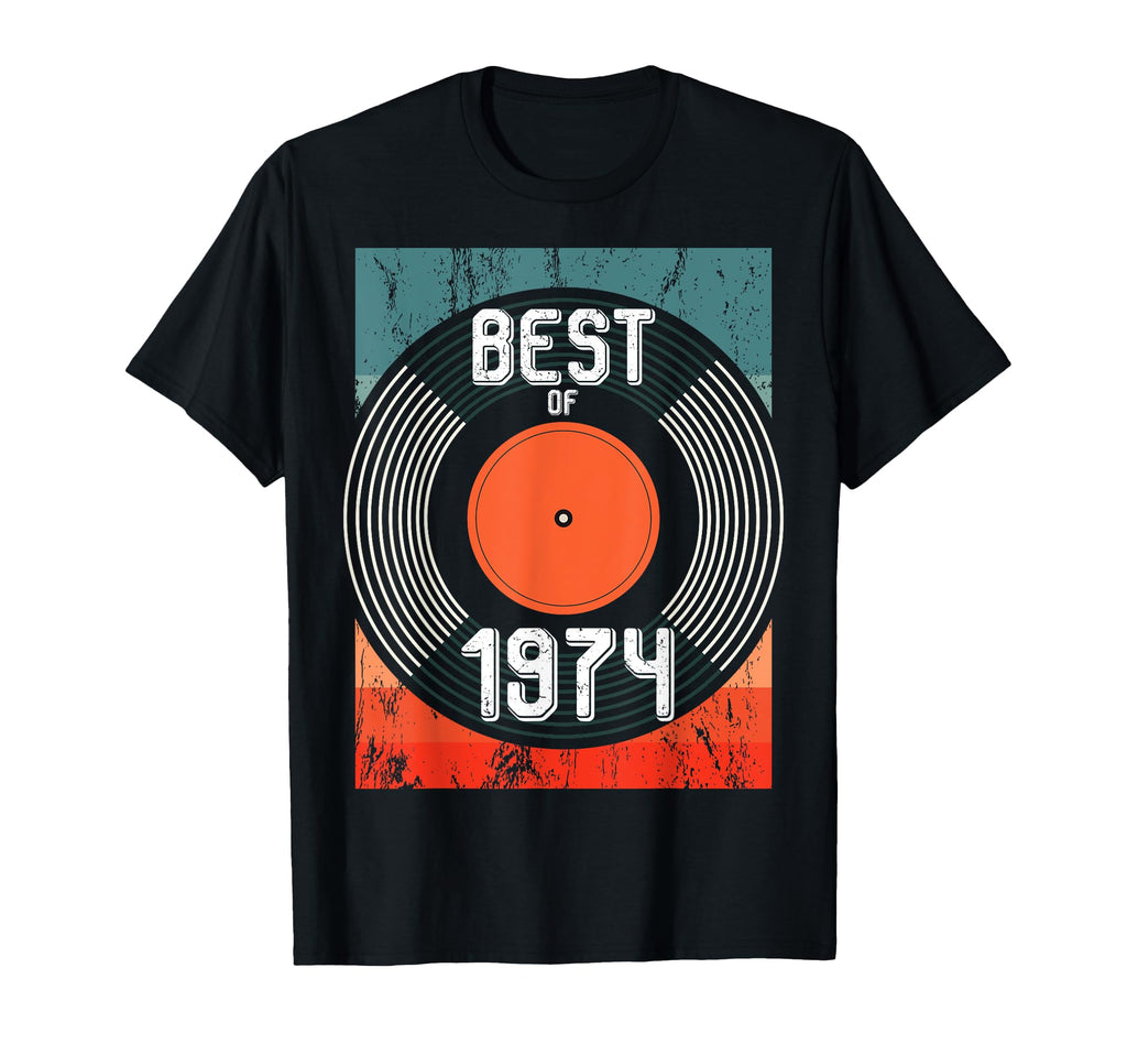 Best 1974 Vinyl Record 50 Birthday T-Shirt - Trendy Graphic Unisex - T-Shirt, Sweatshirt, Hoodie