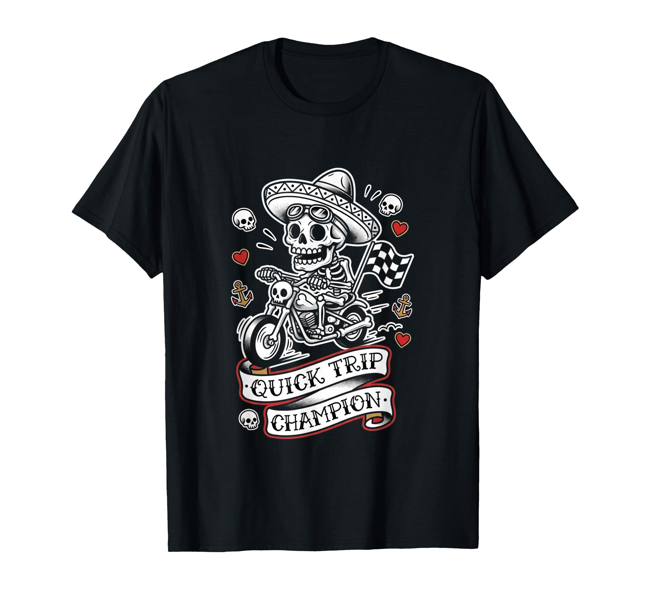 Quick Trip Champion Skeleton T-Shirt - Casual Everyday Wear for Adults - T-Shirt, Sweatshirt, Hoodie