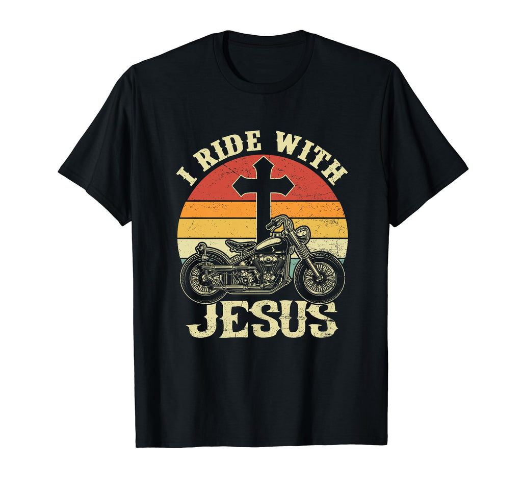 I Ride Jesus Christian Motorcycle Biker T-Shirt - Unique Graphic Unisex - T-Shirt, Sweatshirt, Hoodie