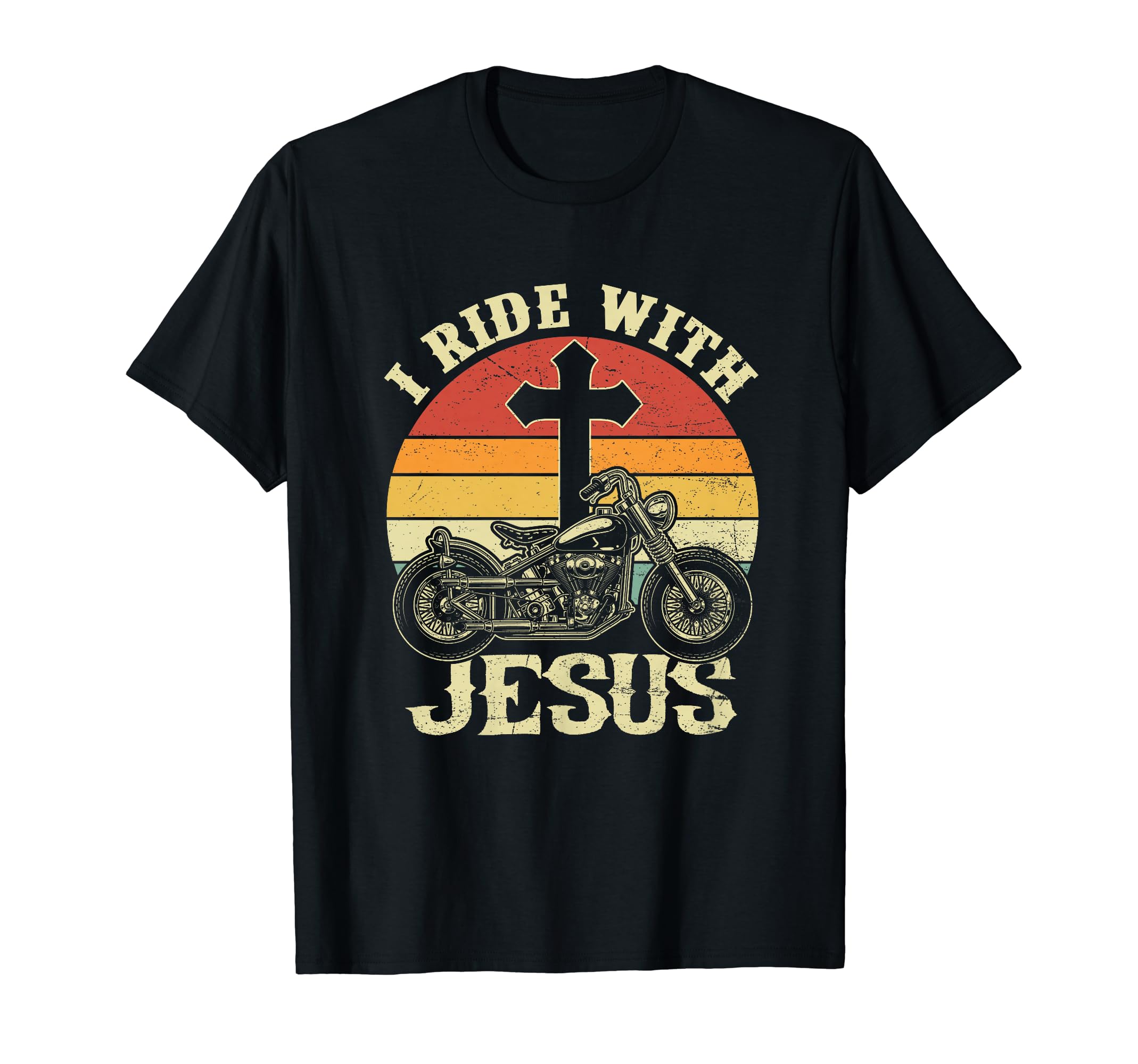 I Ride Jesus Christian Motorcycle Biker T-Shirt - Unique Graphic Unisex - T-Shirt, Sweatshirt, Hoodie