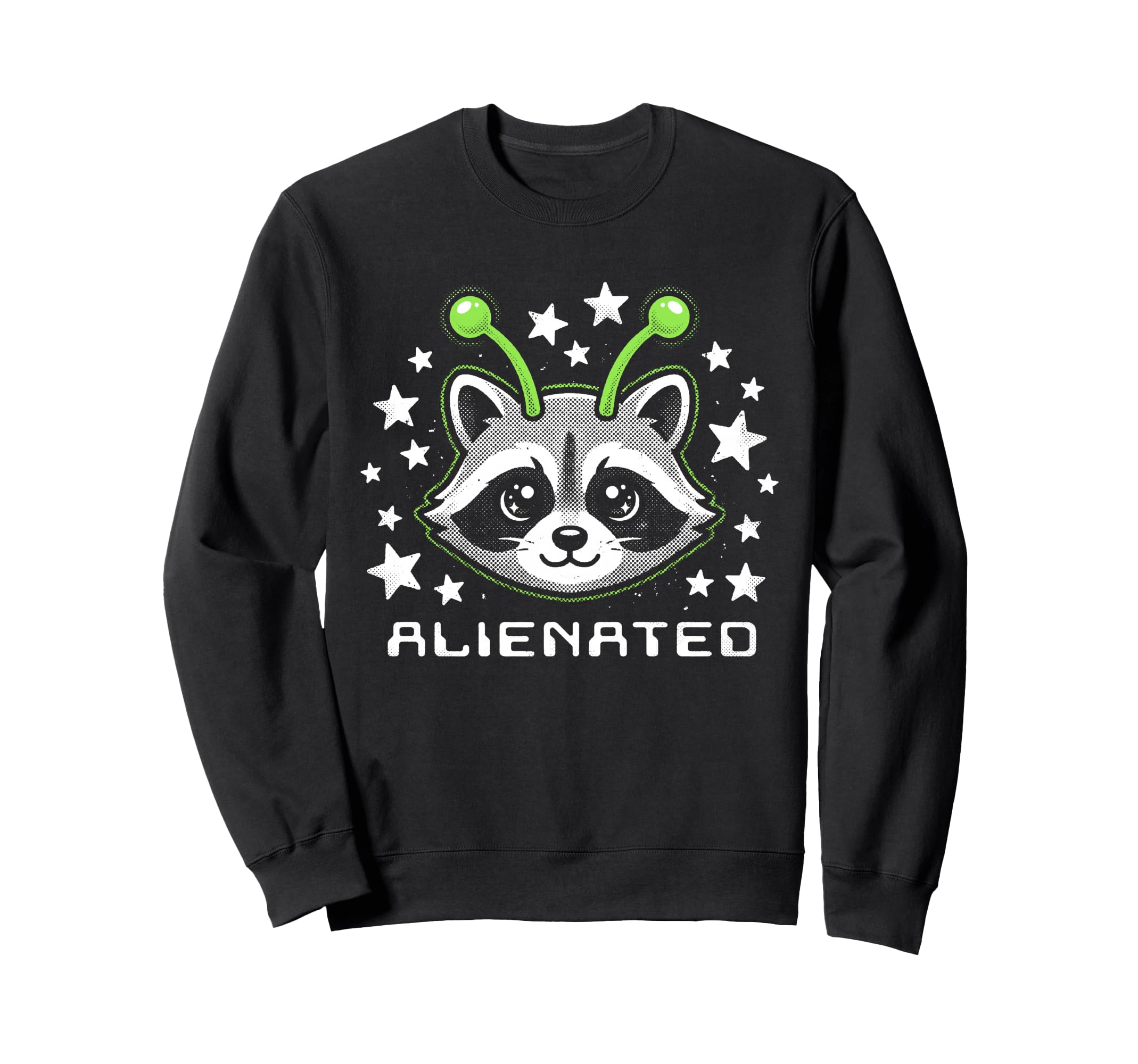 Alienated Raccoon Alien Halftone Sweatshirt - Streetwear Style Men Women - T-Shirt, Sweatshirt, Hoodie