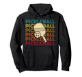 Pickleball Stripe Font Rainbow Hoodie - Trendy Graphic for Adults - T-Shirt, Sweatshirt, Hoodie