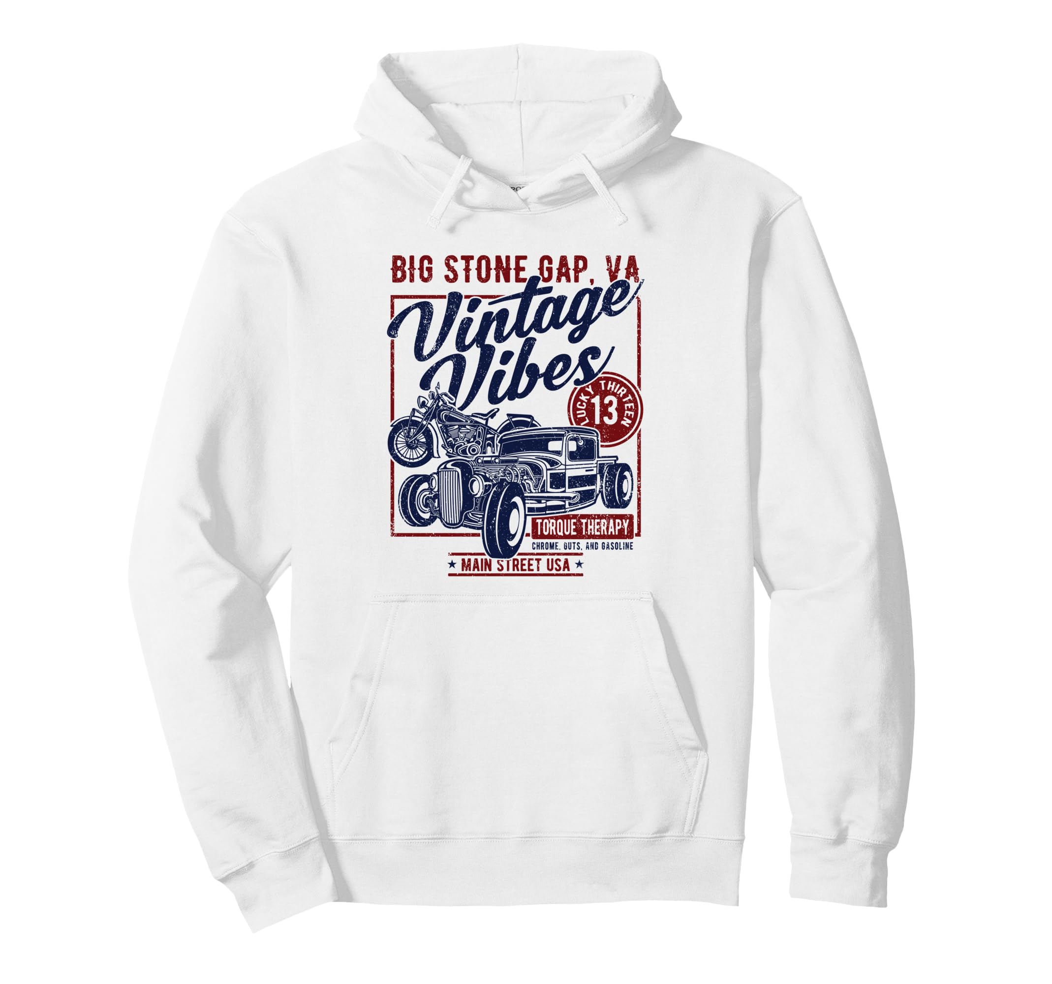 Big Stone Gap Virginia Usa Hotrod Hoodie - Streetwear Style for Adults - T-Shirt, Sweatshirt, Hoodie