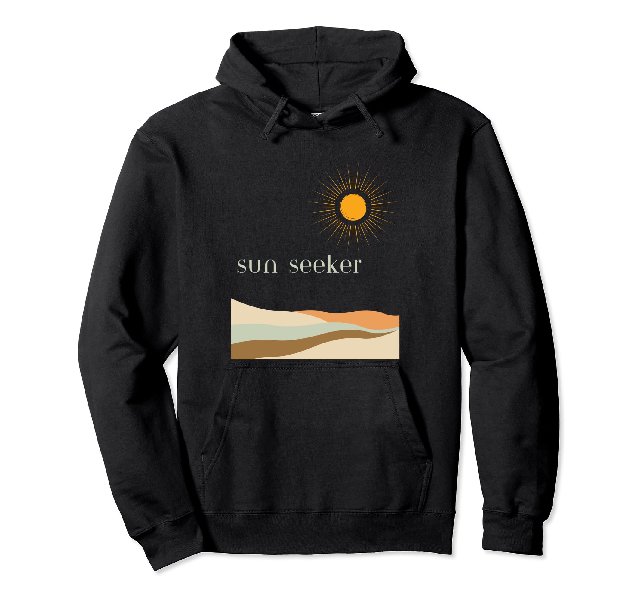 Sun Seeker Vacation Adventure Happy Hoodie - Custom Art Print for Adults - T-Shirt, Sweatshirt, Hoodie