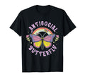 Antisocial Butterfly Groovy T Introvert T-Shirt - Trendy Graphic Unisex - T-Shirt, Sweatshirt, Hoodie