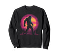 Bigfoot Vaporwave Aesthetic Sweatshirt - Fun Novelty Design for Adults - T-Shirt, Sweatshirt, Hoodie