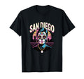 San Diego Sugar Skull Synthwave T-Shirt - Aesthetic Graphic Unisex - T-Shirt, Sweatshirt, Hoodie