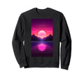 Retrowave 80S Vaporwave Sunset Sweatshirt - Custom Art Print Men Women - T-Shirt, Sweatshirt, Hoodie