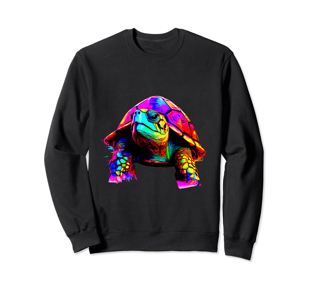 80S 90S Synthwave Turtle Tortoise Sweatshirt - Streetwear Style Unisex - T-Shirt, Sweatshirt, Hoodie
