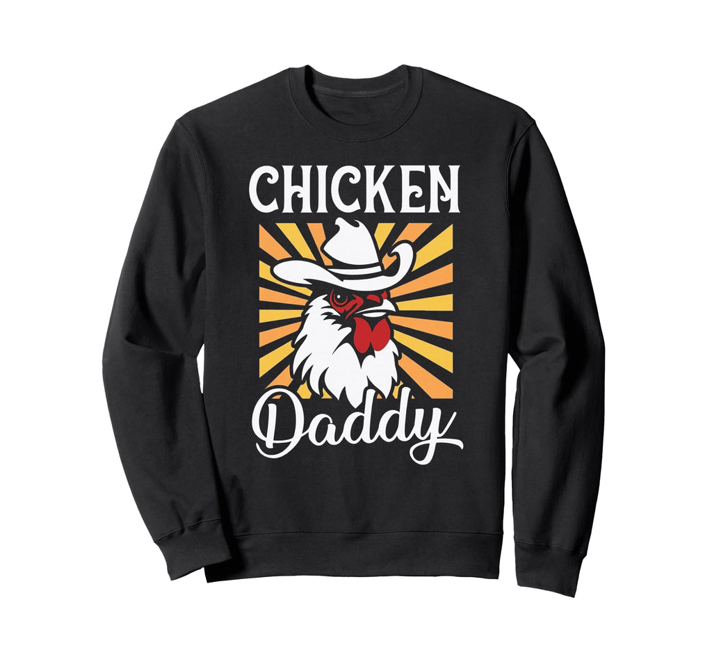 Sunburst Chicken Daddy Looking Rooster Sweatshirt - Trendy Graphic Unisex - T-Shirt, Sweatshirt, Hoodie