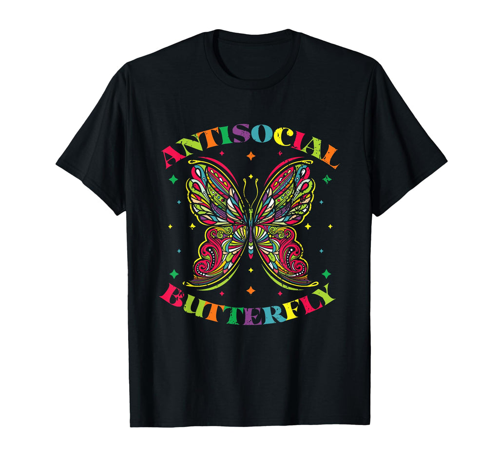 Antisocial Butterfly T-Shirt - Fun Novelty Design for Adults - T-Shirt, Sweatshirt, Hoodie