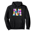 Letter M Floral Daisy Alphabet Hoodie - Streetwear Style for Adults - T-Shirt, Sweatshirt, Hoodie