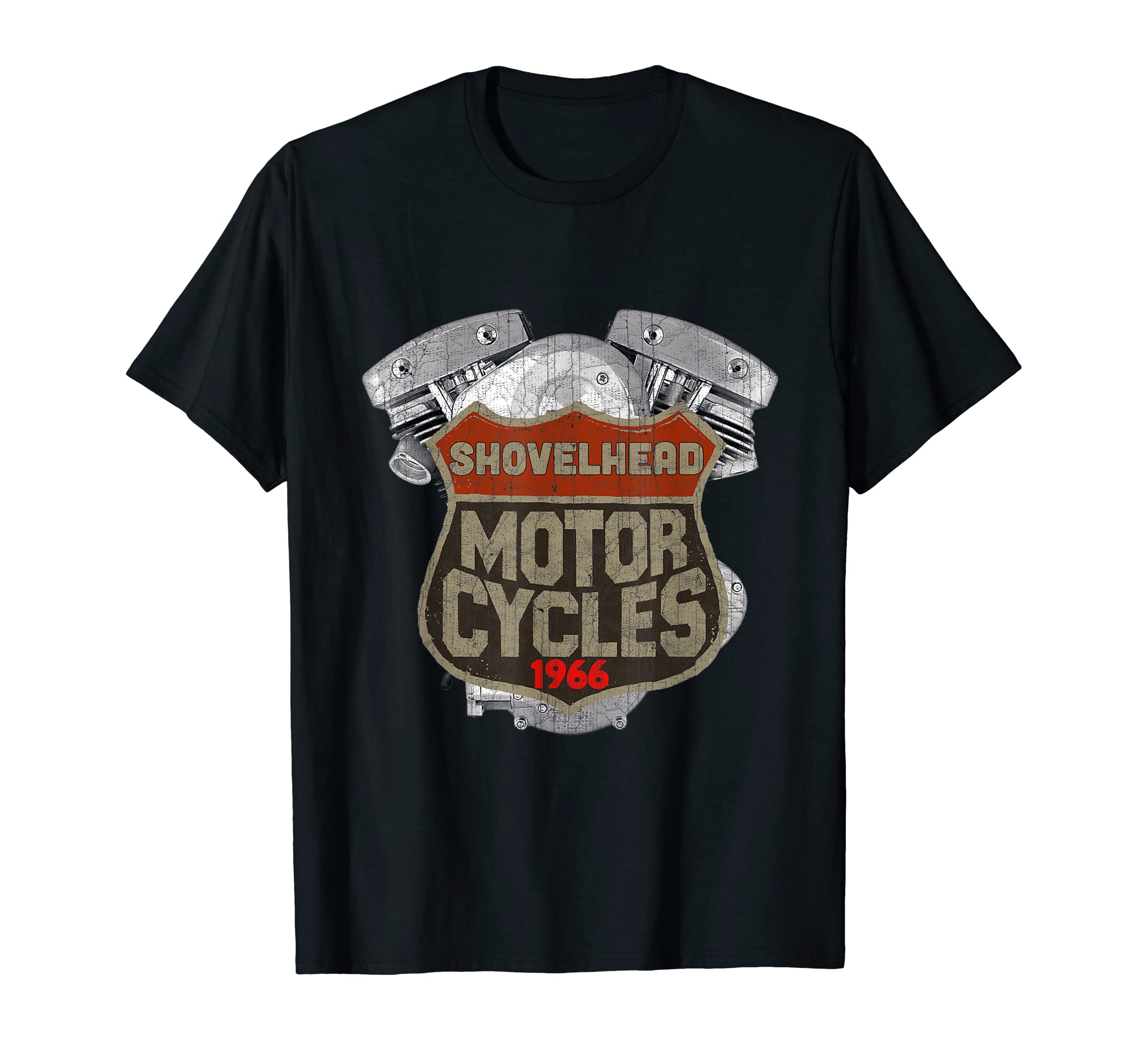 1966 Shovelhead Motorcycle T-Shirt - Casual Everyday Wear for Adults - T-Shirt, Sweatshirt, Hoodie