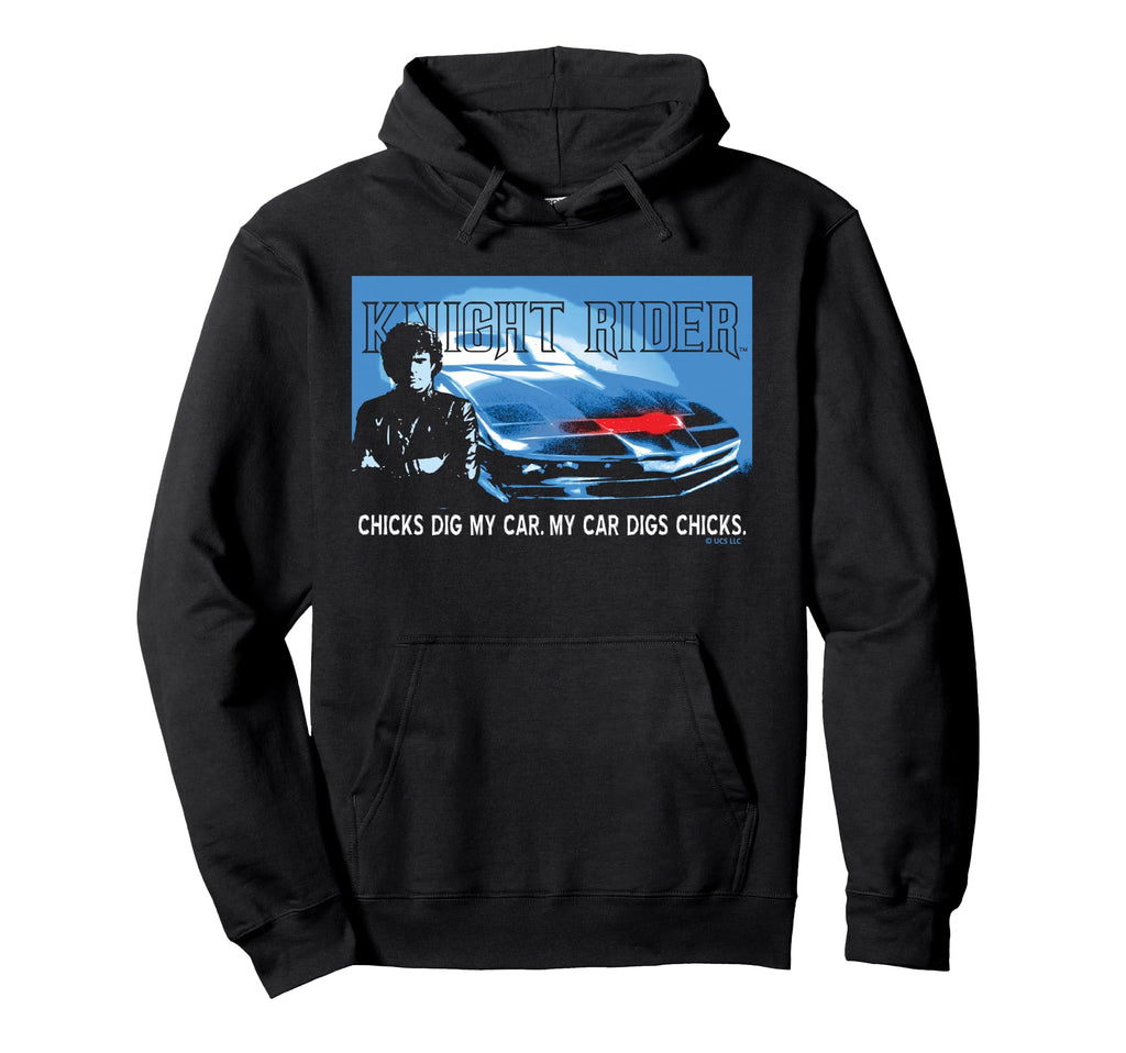 Knight Rider Chicks Dig My Car Hoodie - Graphic Print for Adults - T-Shirt, Sweatshirt, Hoodie