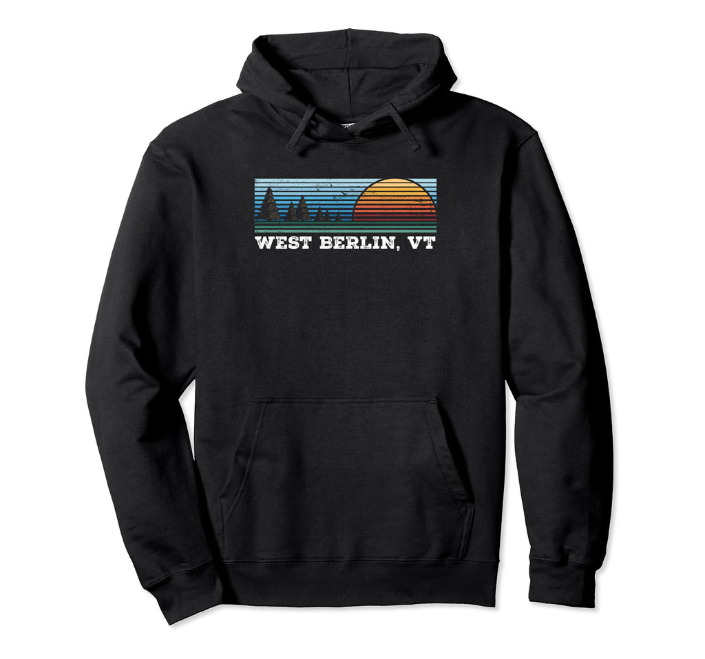 Sunset Stripes West Berlin Vermont Hoodie - Streetwear Style Unisex - T-Shirt, Sweatshirt, Hoodie