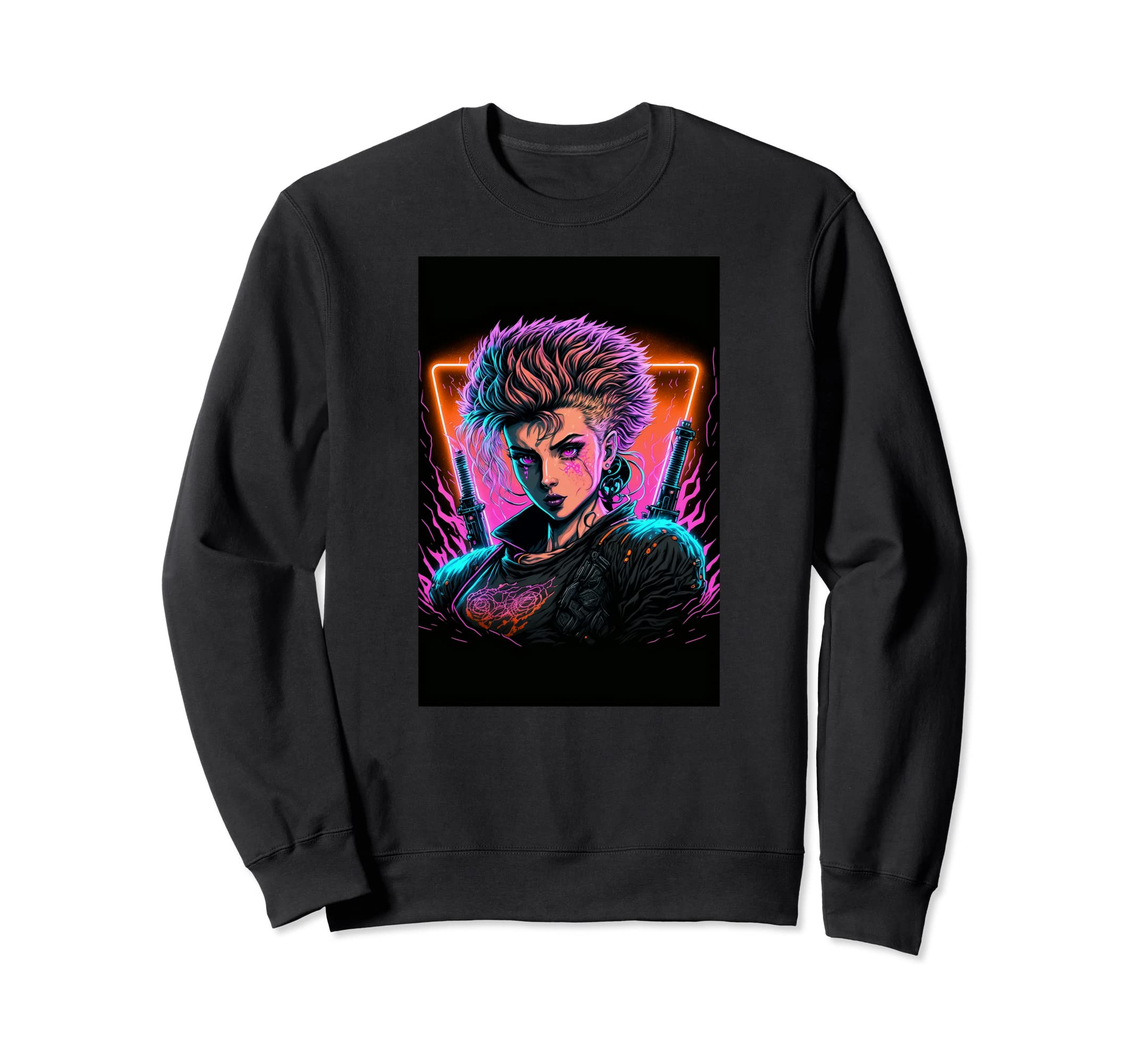 Anime Synthwave Vaporwave 80S Sweatshirt - Novelty Apparel for Adults - T-Shirt, Sweatshirt, Hoodie