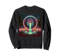 Synthwave Vaporwave Spaceship 80S Sweatshirt - Graphic Print Men Women - T-Shirt, Sweatshirt, Hoodie