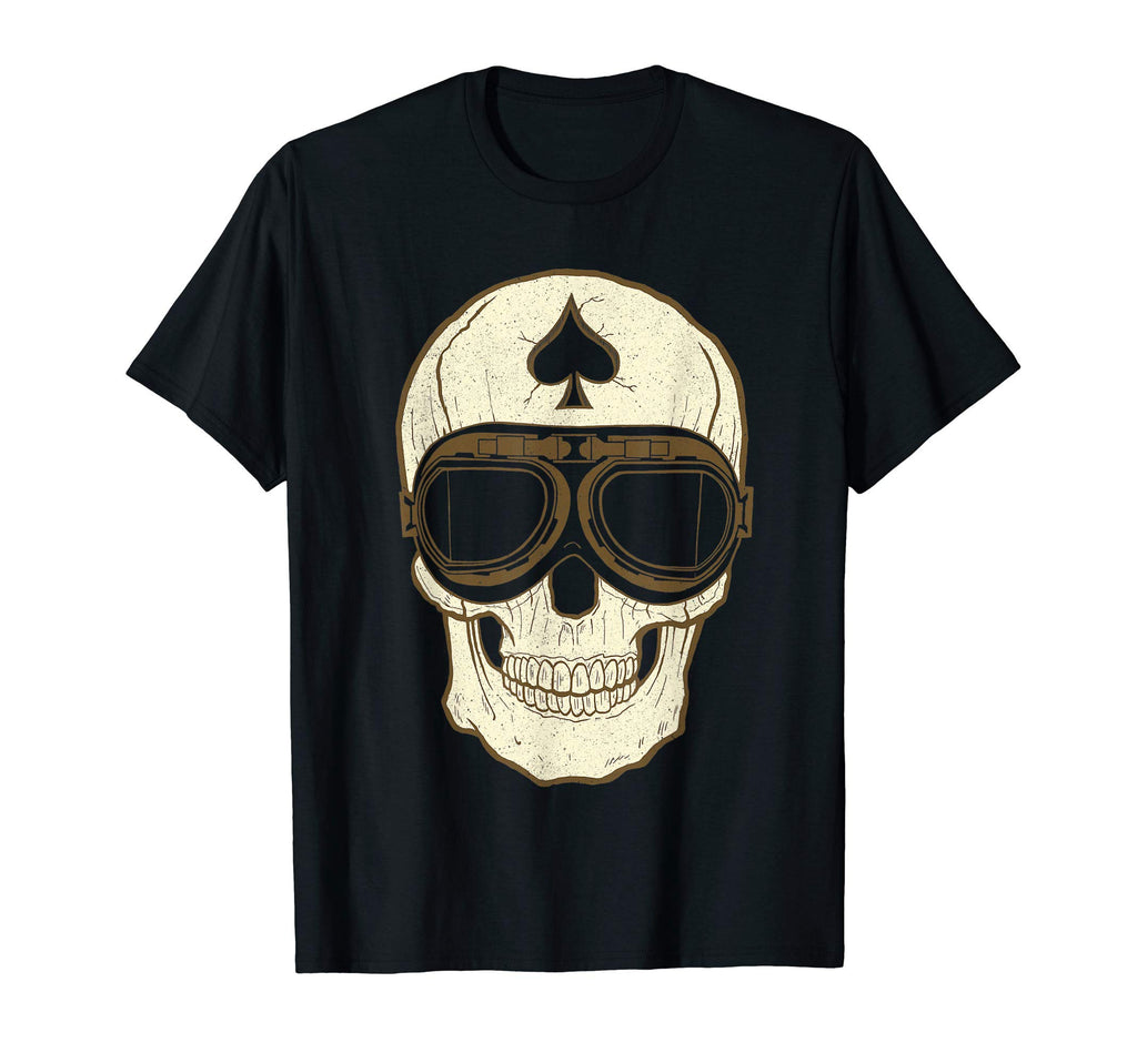 Skull Cafe Racer T-Shirt - Unique Graphic Men Women - T-Shirt, Sweatshirt, Hoodie