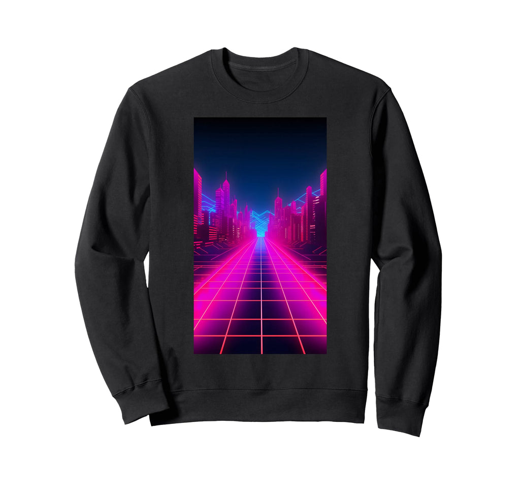 Retrowave City 80S Vaporwave Sweatshirt - Trendy Graphic for Adults - T-Shirt, Sweatshirt, Hoodie