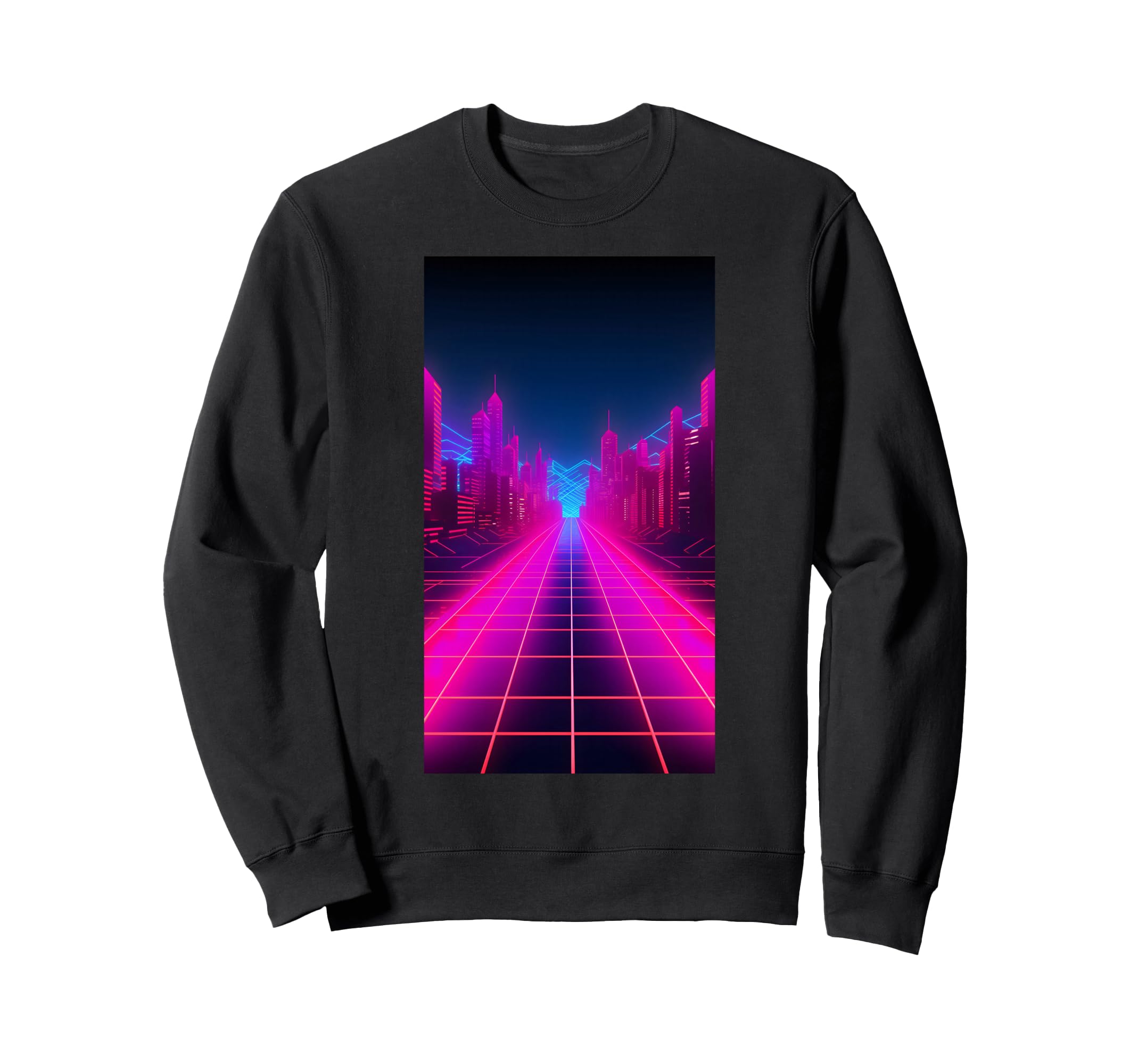 Retrowave City 80S Vaporwave Sweatshirt - Trendy Graphic for Adults - T-Shirt, Sweatshirt, Hoodie
