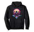 Synthwave Cat Samurai Mediation Hoodie - Aesthetic Graphic for Adults - T-Shirt, Sweatshirt, Hoodie
