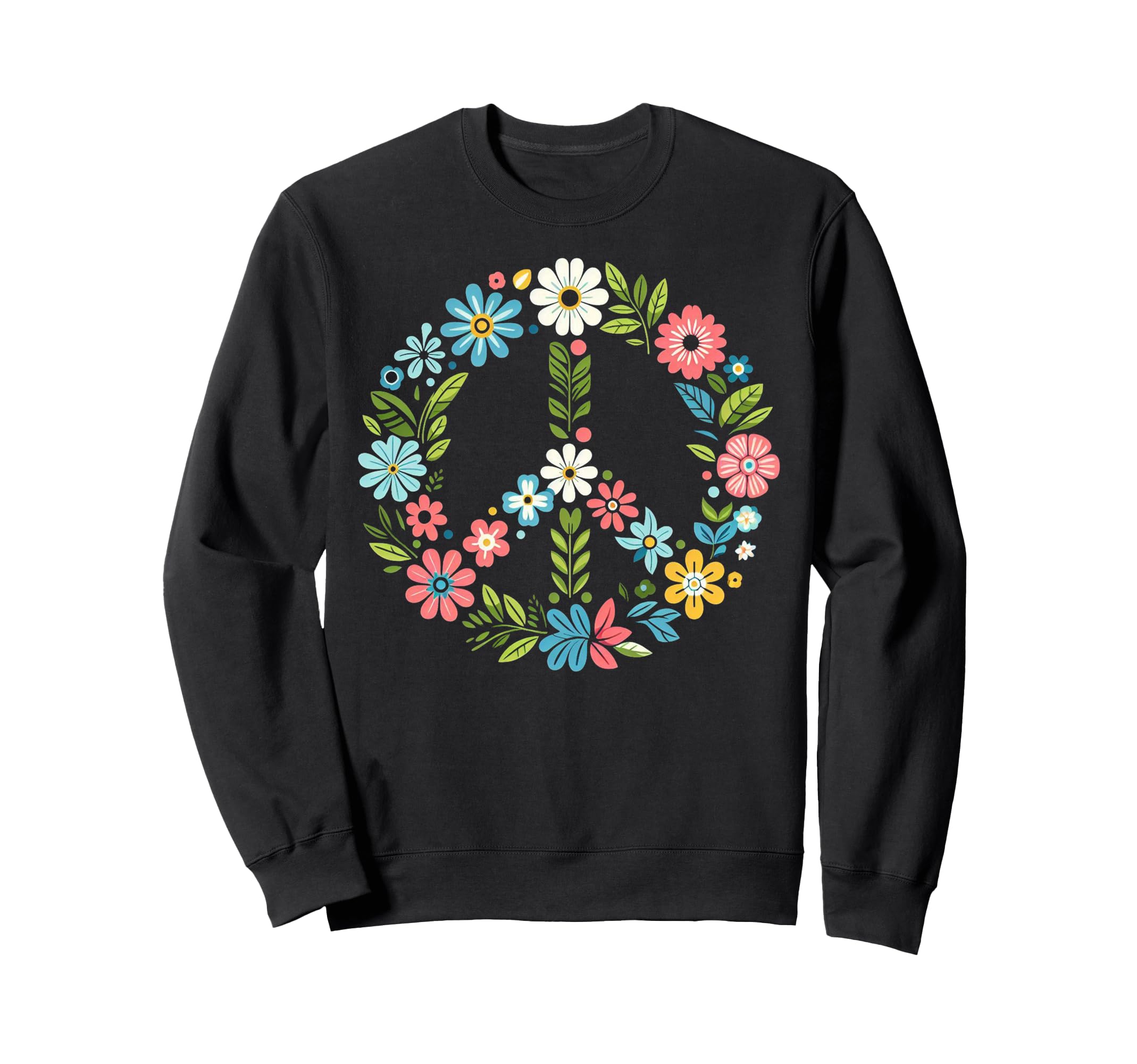 Peace Love Hippie Tie Dye 60S Sweatshirt - Casual Everyday Wear for Adults - T-Shirt, Sweatshirt, Hoodie