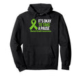 Funny Take Pause Ribbon Mental Hoodie - Casual Everyday Wear Men Women - T-Shirt, Sweatshirt, Hoodie