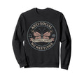 Anti Social Butterfly Introvert Meme Sweatshirt - Unique Graphic Unisex - T-Shirt, Sweatshirt, Hoodie