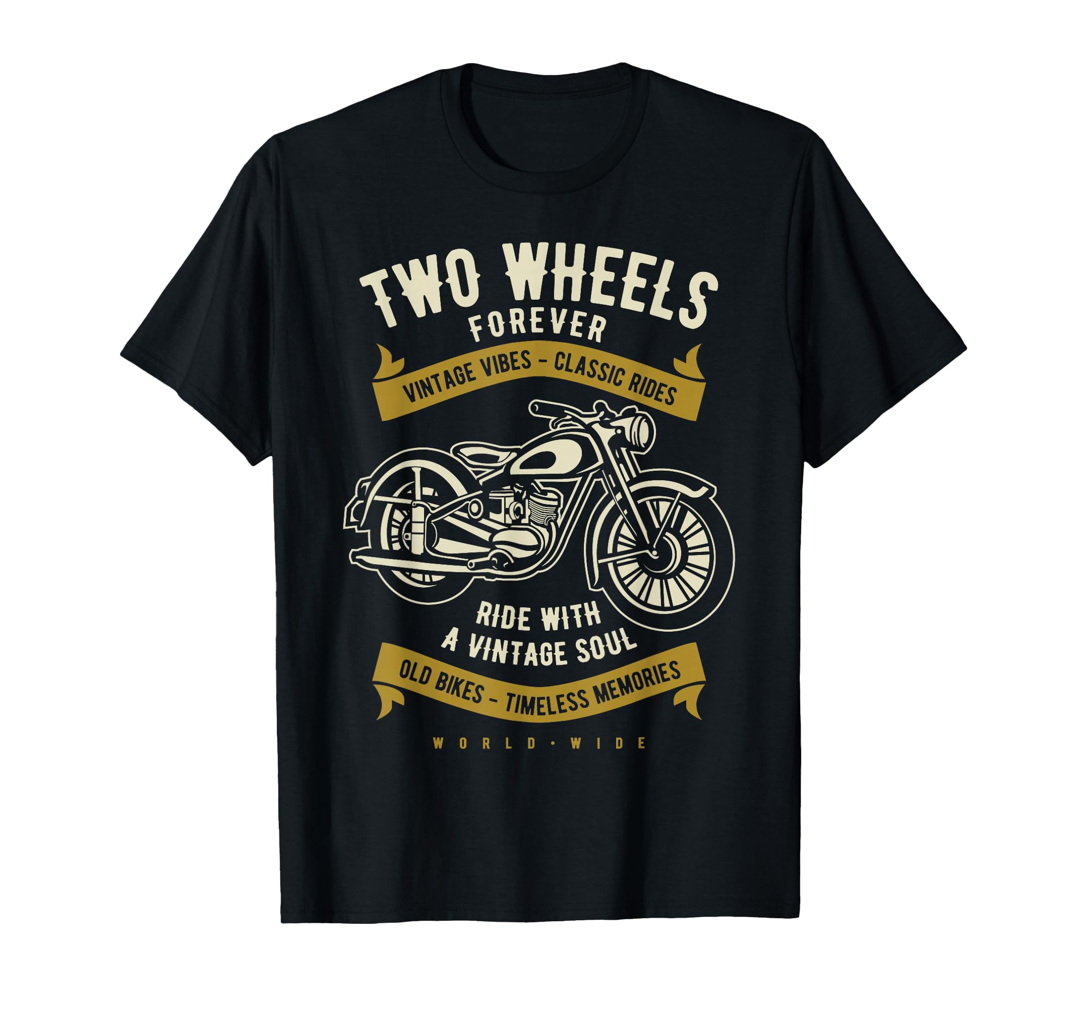Two Wheels Forever Motorcycle T-Shirt - Graphic Print Men Women - T-Shirt, Sweatshirt, Hoodie