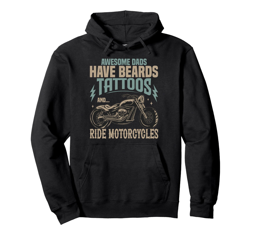 Awesome Biker Dad Tattoos Motorcycle Hoodie - Streetwear Style Unisex - T-Shirt, Sweatshirt, Hoodie
