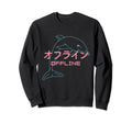 Japanese Vaporwave Offline Dolphin Sweatshirt - Trendy Graphic for Adults - T-Shirt, Sweatshirt, Hoodie