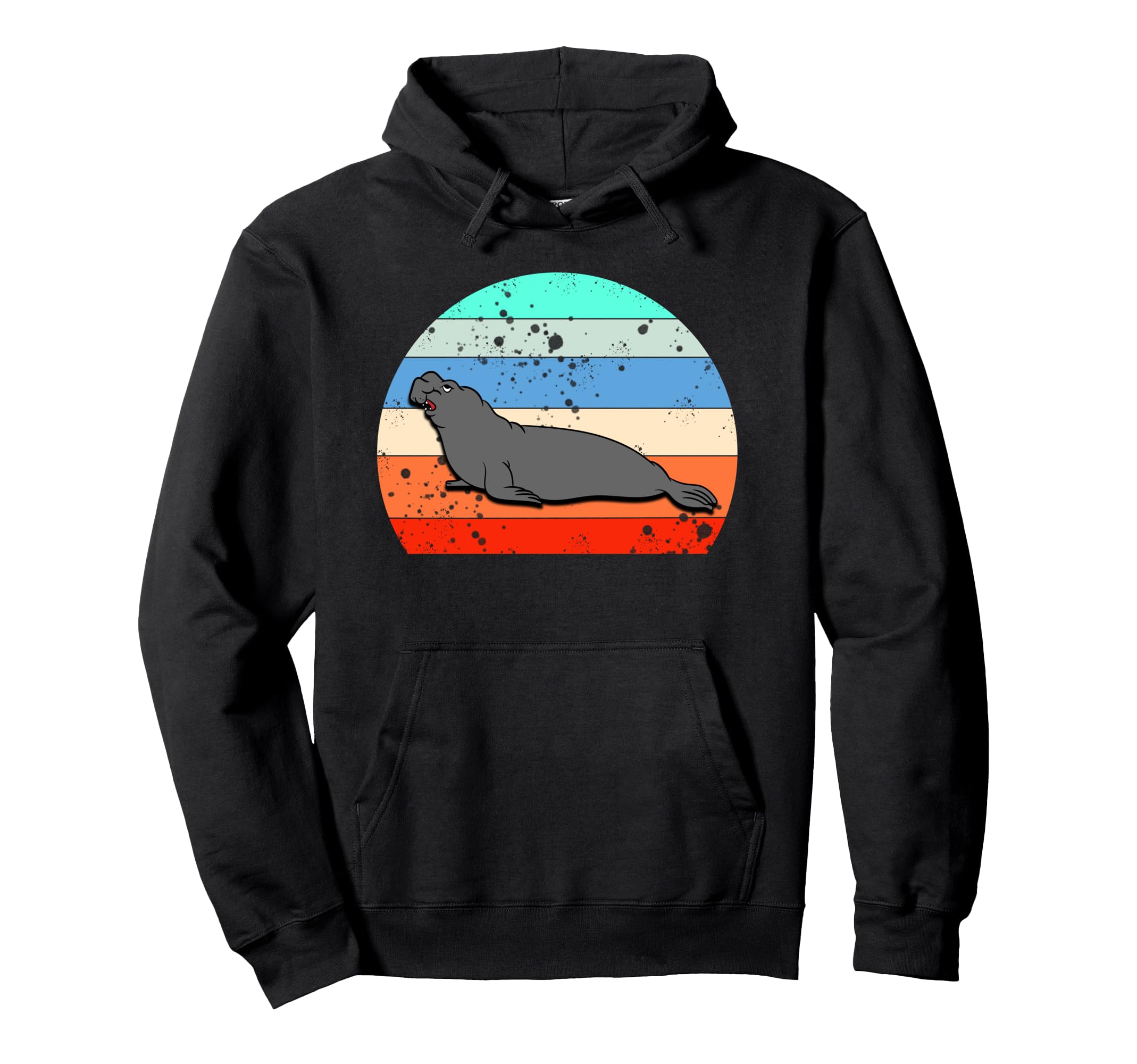 Elephant Seal Sunset Hoodie - Graphic Print for Adults - T-Shirt, Sweatshirt, Hoodie