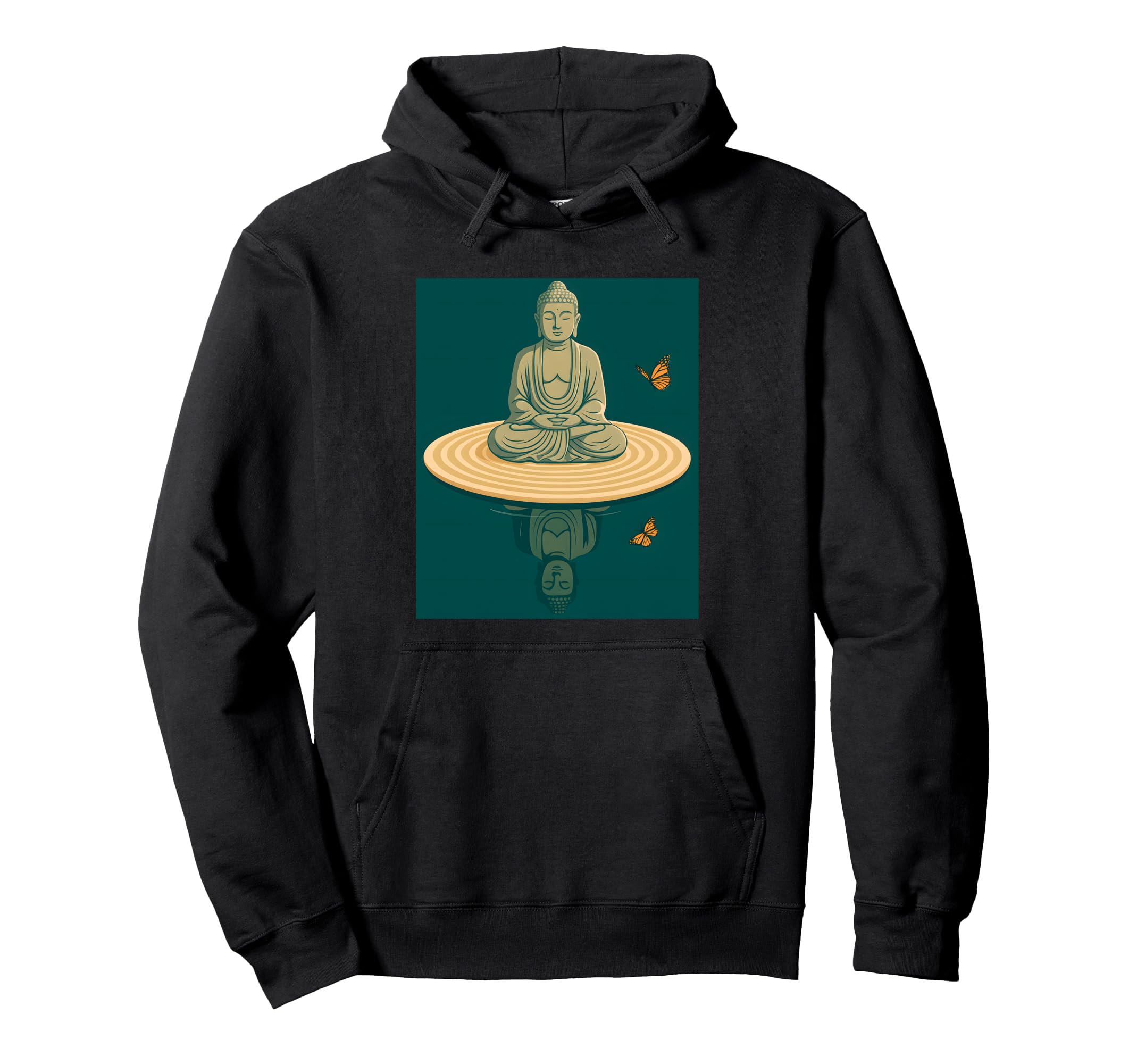 Zen Buddha Meditation Art Peaceful Hoodie - Novelty Apparel for Adults - T-Shirt, Sweatshirt, Hoodie