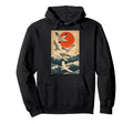 Flying Seagulls Sea Waves Japan Hoodie - Trendy Graphic Men Women - T-Shirt, Sweatshirt, Hoodie