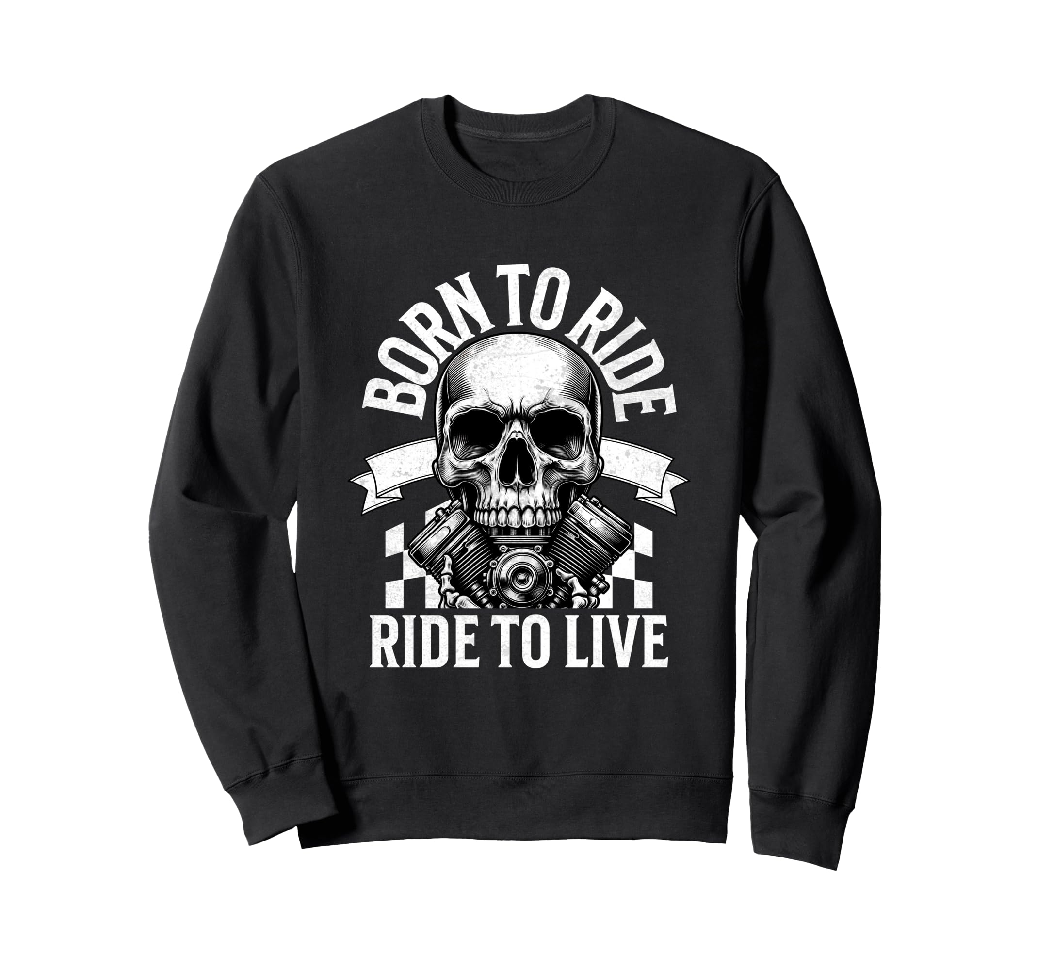 Funny Ride To Live Motorcycle Bike Sweatshirt - Fun Novelty Design Unisex - T-Shirt, Sweatshirt, Hoodie