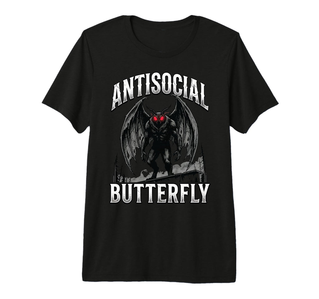 Antisocial Butterfly Tri Blend T-Shirt - Trendy Graphic for Adults - T-Shirt, Sweatshirt, Hoodie