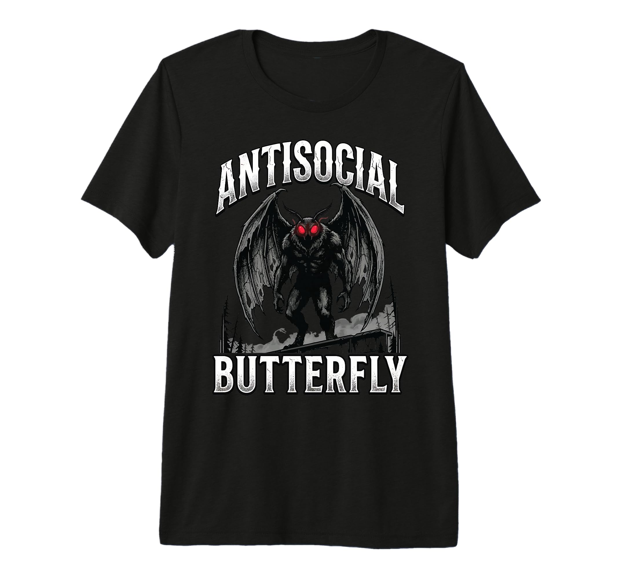 Antisocial Butterfly Tri Blend T-Shirt - Trendy Graphic for Adults - T-Shirt, Sweatshirt, Hoodie
