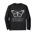 Funny Introvert Antisocial Butterfly T-Shirt - Minimalist Print for Adults - T-Shirt, Sweatshirt, Hoodie