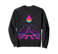 Synthwave Alien Buddha Cyberpunk Sweatshirt - Custom Art Print for Adults - T-Shirt, Sweatshirt, Hoodie
