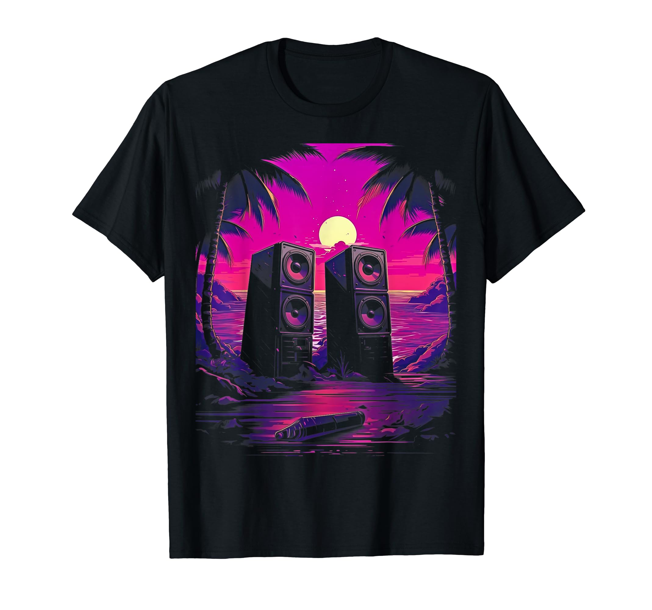Vaporwave Stereo Speakers 80S T-Shirt - Aesthetic Graphic for Adults - T-Shirt, Sweatshirt, Hoodie