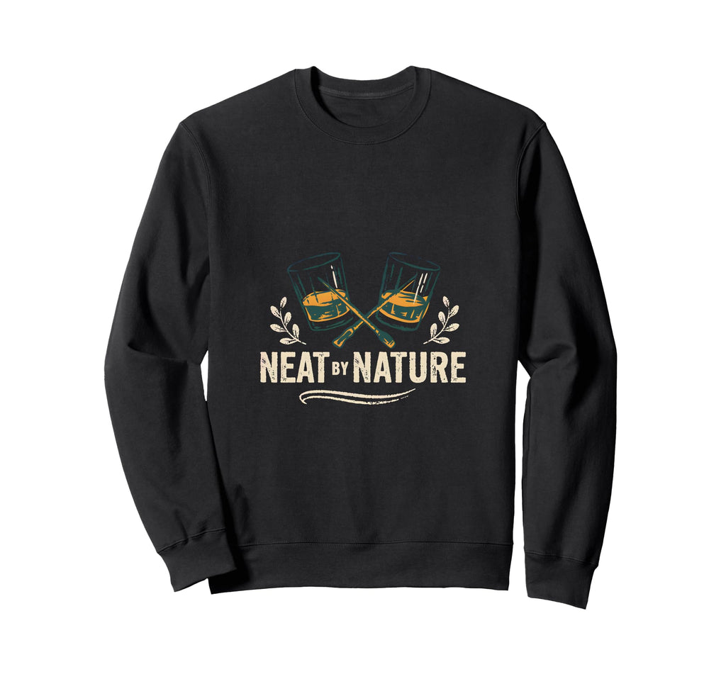Neat Nature Whiskey Drinker Badge Sweatshirt - Minimalist Print Unisex - T-Shirt, Sweatshirt, Hoodie