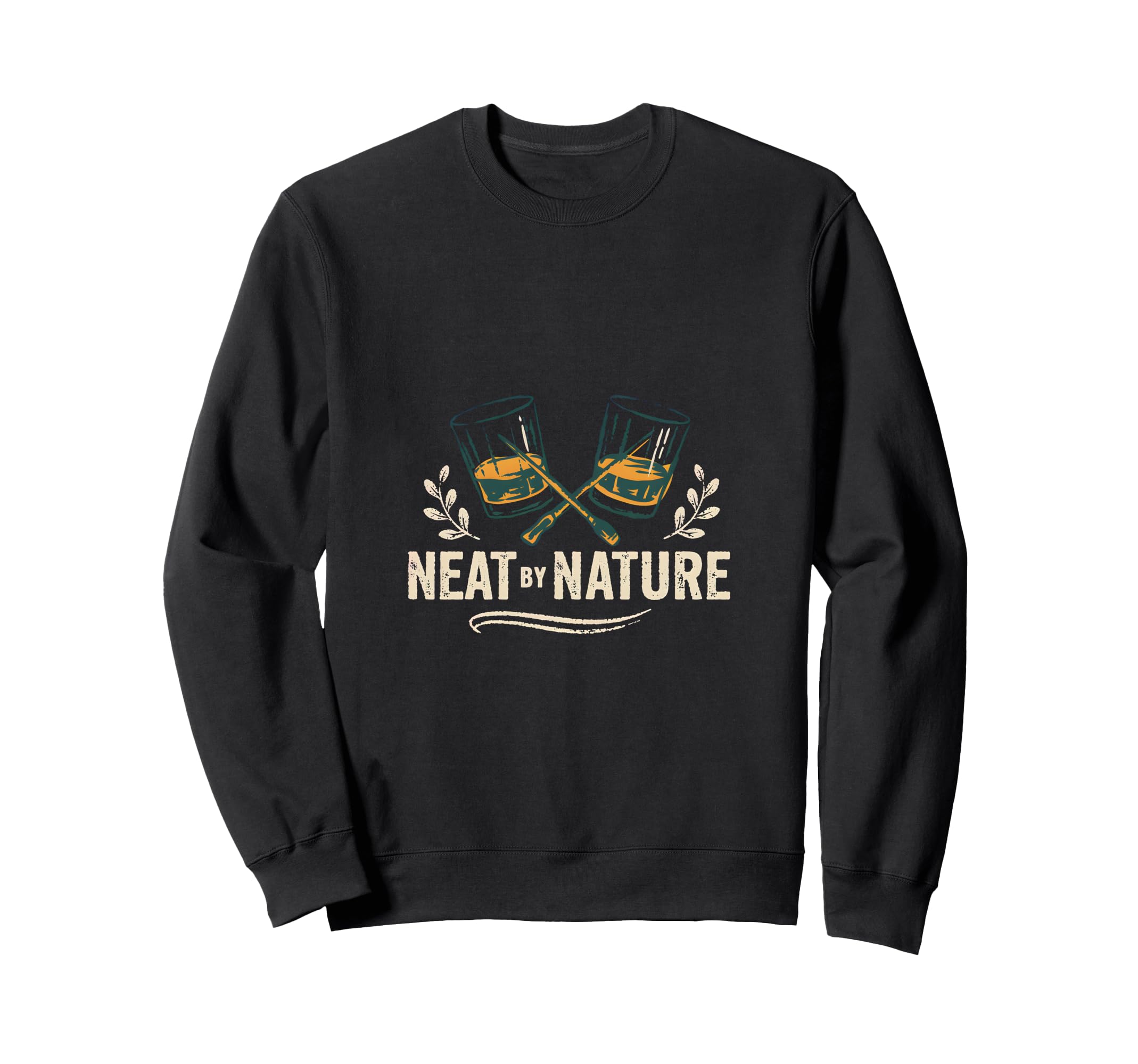 Neat Nature Whiskey Drinker Badge Sweatshirt - Minimalist Print Unisex - T-Shirt, Sweatshirt, Hoodie