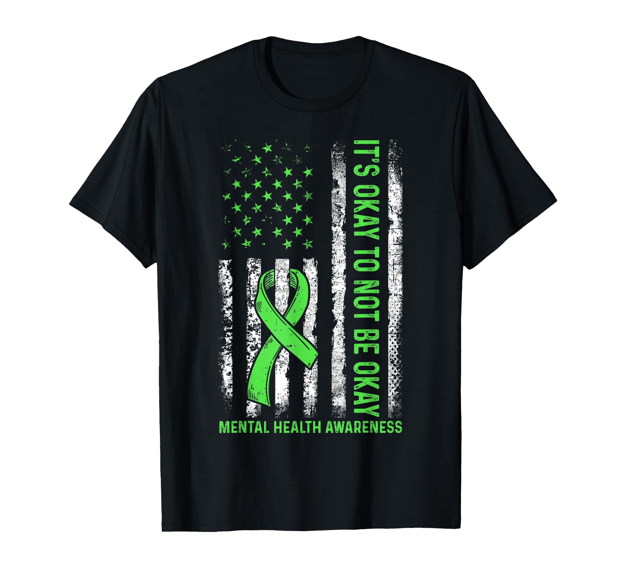 Its Okay To Not Be Okay Us Flag T-Shirt - Fun Novelty Design Men Women - T-Shirt, Sweatshirt, Hoodie